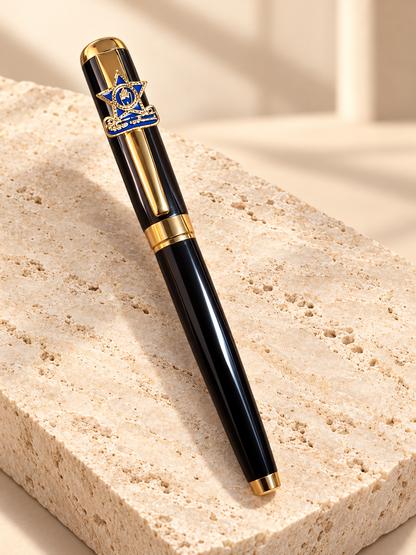 Lebhaari Maharashtra Police Pride Pen – Black & Gold Edition