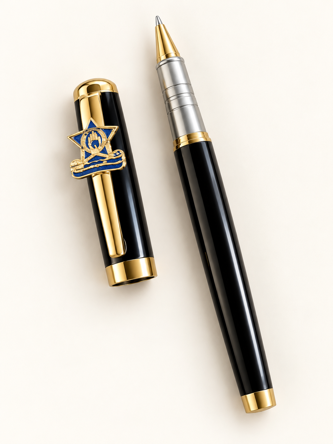 Lebhaari Maharashtra Police Pride Pen – Black & Gold Edition
