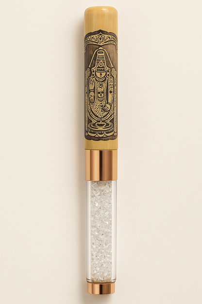 Tirupati Divine Signature Pen – Premium Balaji Engraved Crystal Pen
