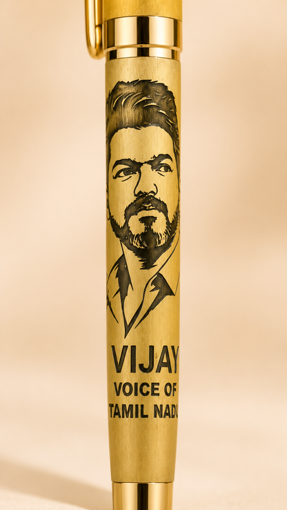 Thalapathy Vijay Premium Pen – Voice of Tamil Nadu Collector Edition ⭐