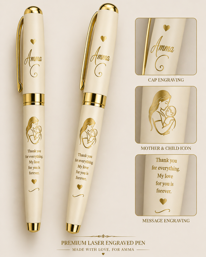 Amma Love Engraved Premium Pen