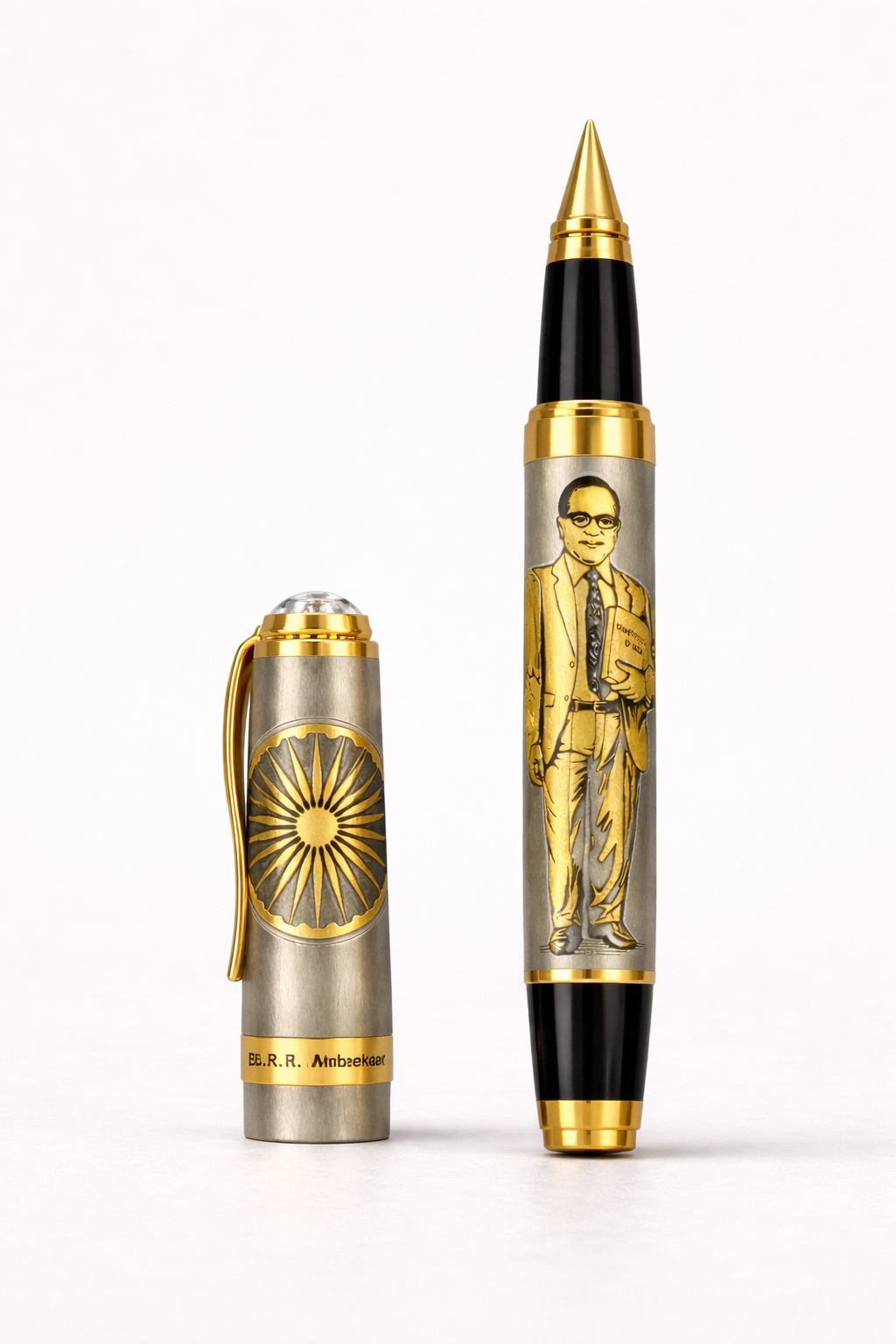 Dr. B.R. Ambedkar Premium Engraved Golden Pen – Constitution Edition