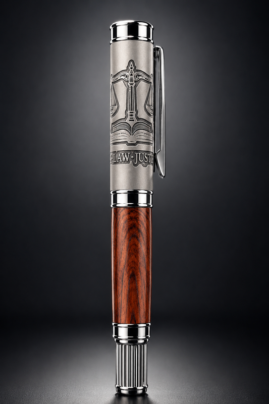 Law Justice Engraved Pen