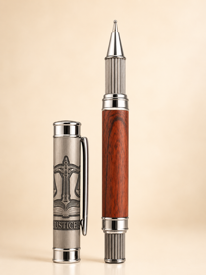 Law Justice Engraved Pen