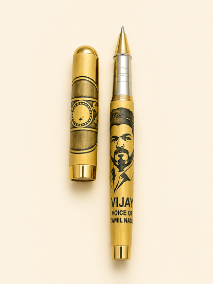 Thalapathy Vijay Premium Pen – Voice of Tamil Nadu Collector Edition ⭐