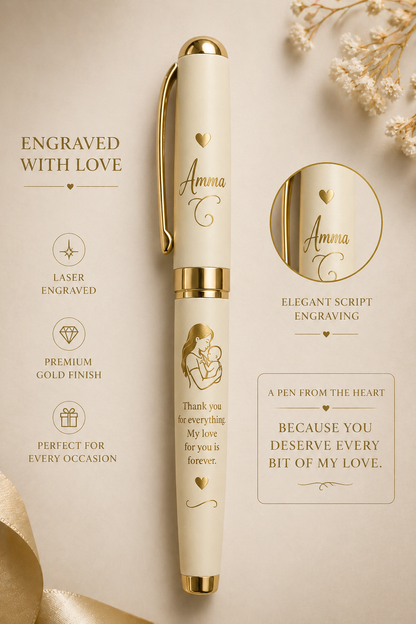 Amma Love Engraved Premium Pen