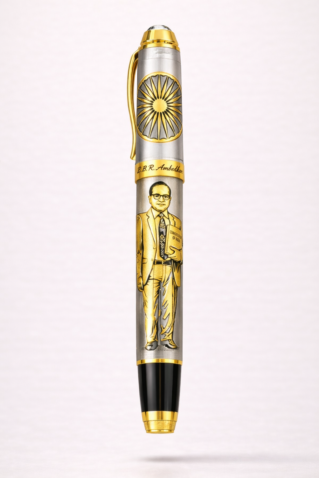 Dr. B.R. Ambedkar Premium Engraved Golden Pen – Constitution Edition