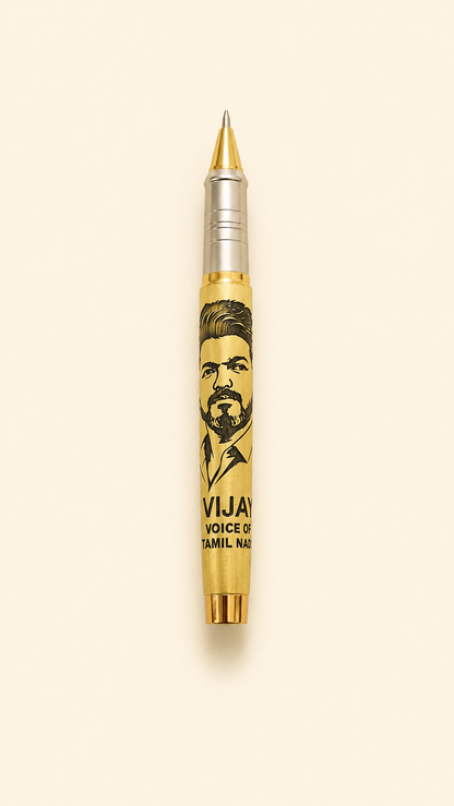 Thalapathy Vijay Premium Pen – Voice of Tamil Nadu Collector Edition ⭐