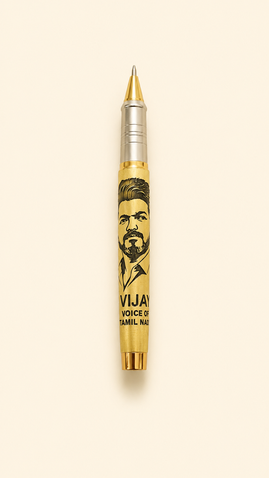 Thalapathy Vijay Premium Pen – Voice of Tamil Nadu Collector Edition ⭐