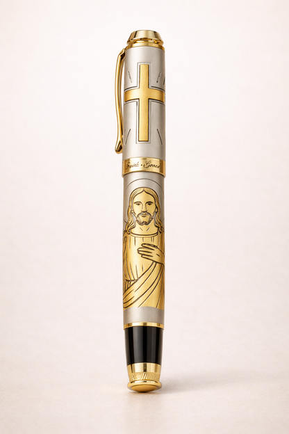 Jesus Cross Engraved Premium Pen