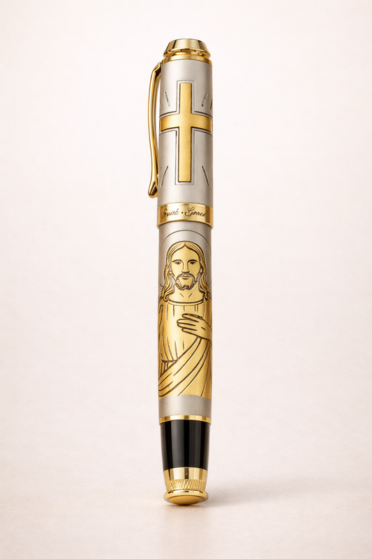 Jesus Cross Engraved Premium Pen