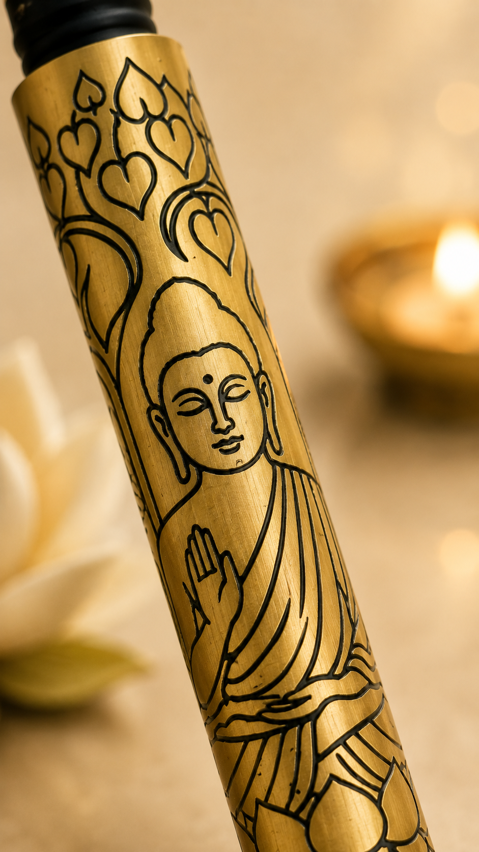 Namo Buddha – Premium Engraved Brass Pen